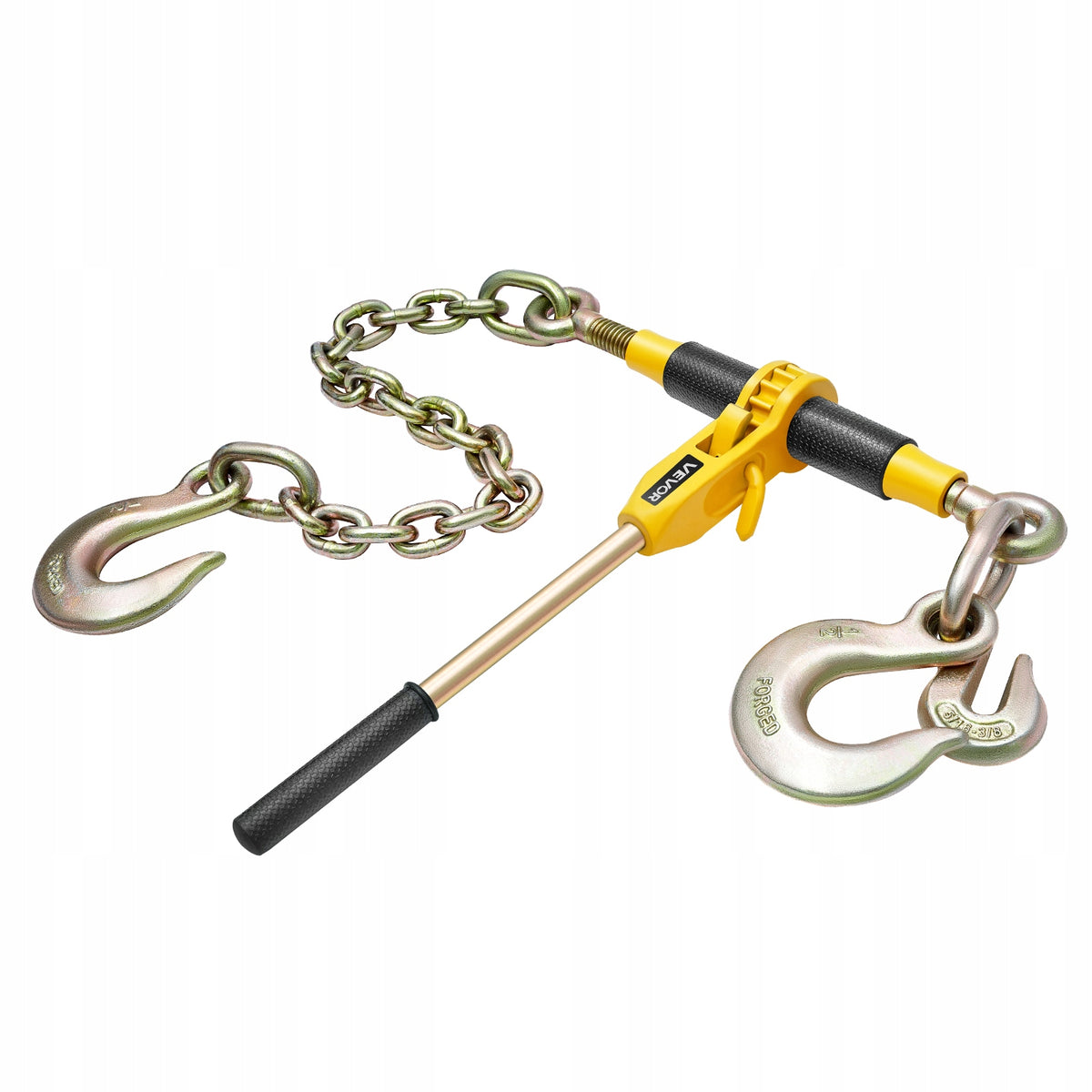 VEVOR PROFESSIONAL RATCHET LOAD BINDER WITH G80 CHAINS 10 MM X 62 CM
