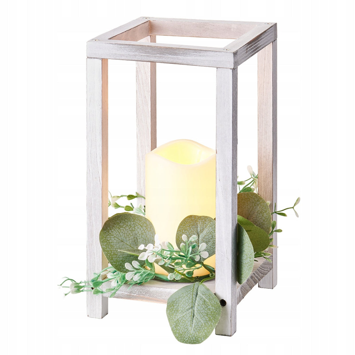 VEVOR SET OF 12 WOODEN WEDDING DECORATIVE LED LANTERNS WHITE