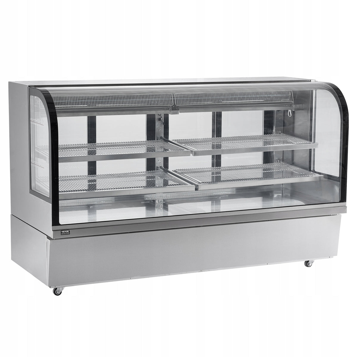 VEVOR 901L 4-TIER COMMERCIAL REFRIGERATED DISPLAY CASE WITH LED LIGHTING, HEAVY DUTY STEEL
