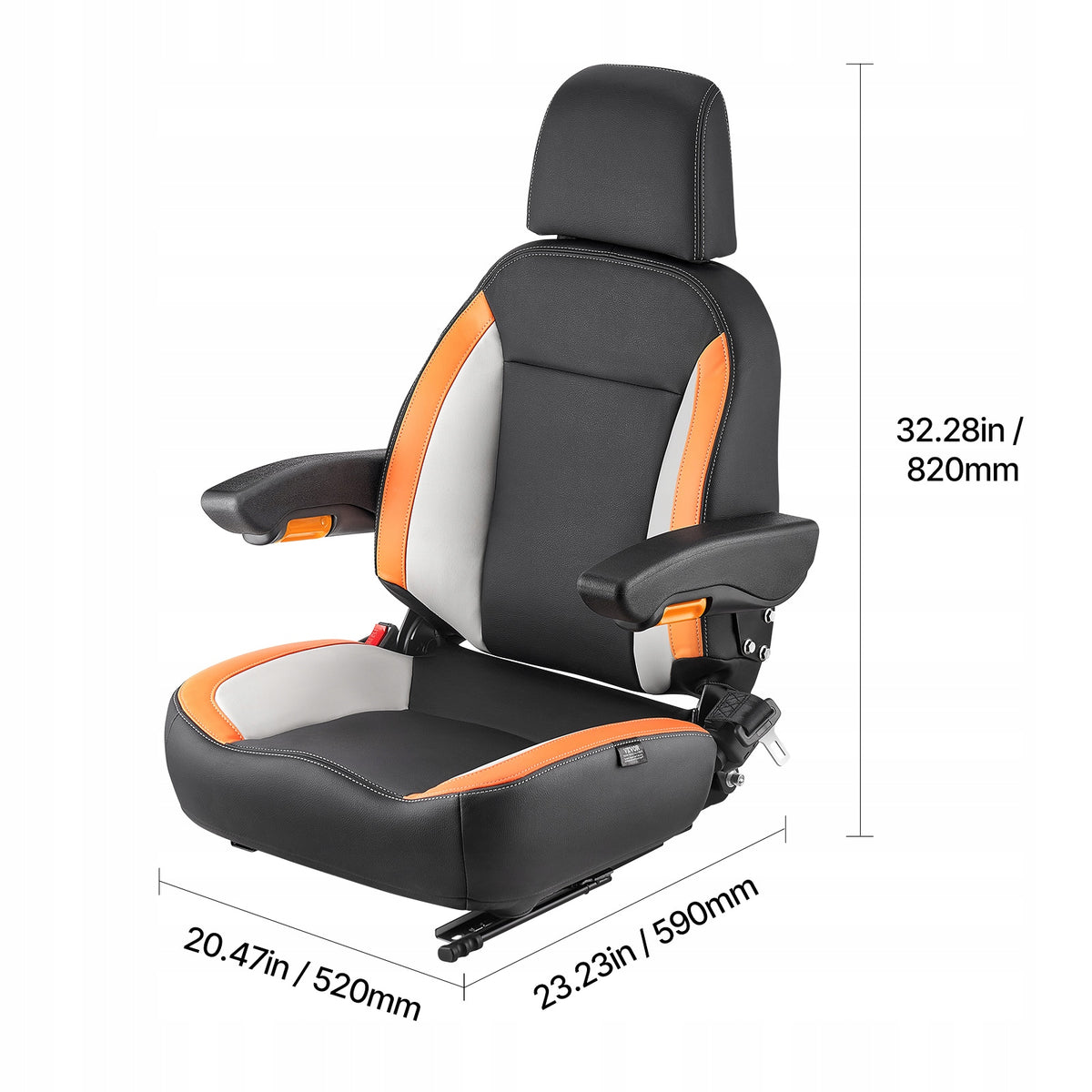 VEVOR UNIVERSAL FORKLIFT SEAT ADJUSTABLE COMFORTABLE
