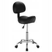 VEVOR SADDLE SWIVEL STOOL WITH BACKREST HEIGHT ADJUSTABLE 204 KG CAPACITY