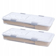 VEVOR UNDERBED STORAGE CONTAINER 4-PACK 42L ROLLING HEAVY-DUTY SHOE ORGANIZER
