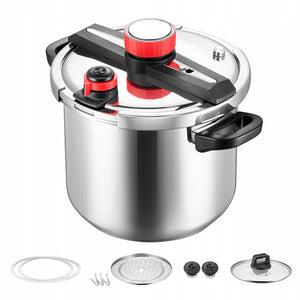 VEVOR 11L STAINLESS STEEL PRESSURE COOKER WITH STEAMER BASKET