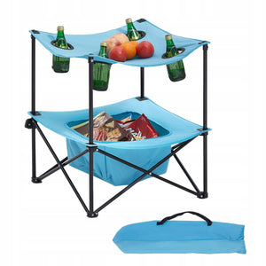 VEVOR FOLDING BUFFET TABLE PORTABLE MULTIFUNCTIONAL 56 CM BLUE