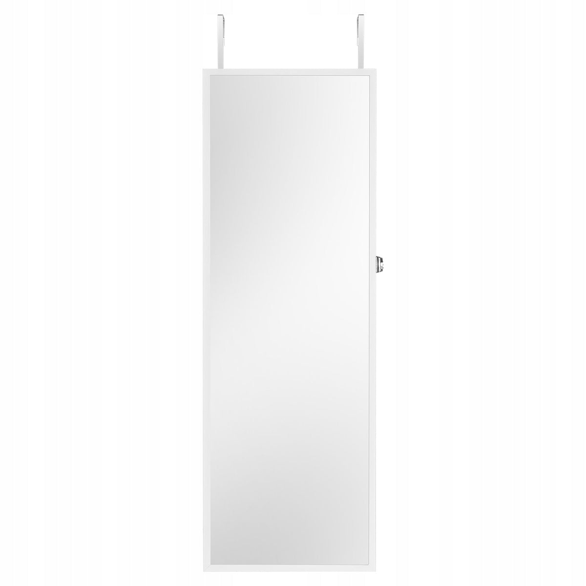 VEVOR STURDY LOCKABLE JEWELLERY CABINET WITH MIRROR 108 CM WHITE