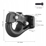 VEVOR TOW HITCH 13 TON HEAVY DUTY PINTLE HITCH FOR LUNETTE RINGS