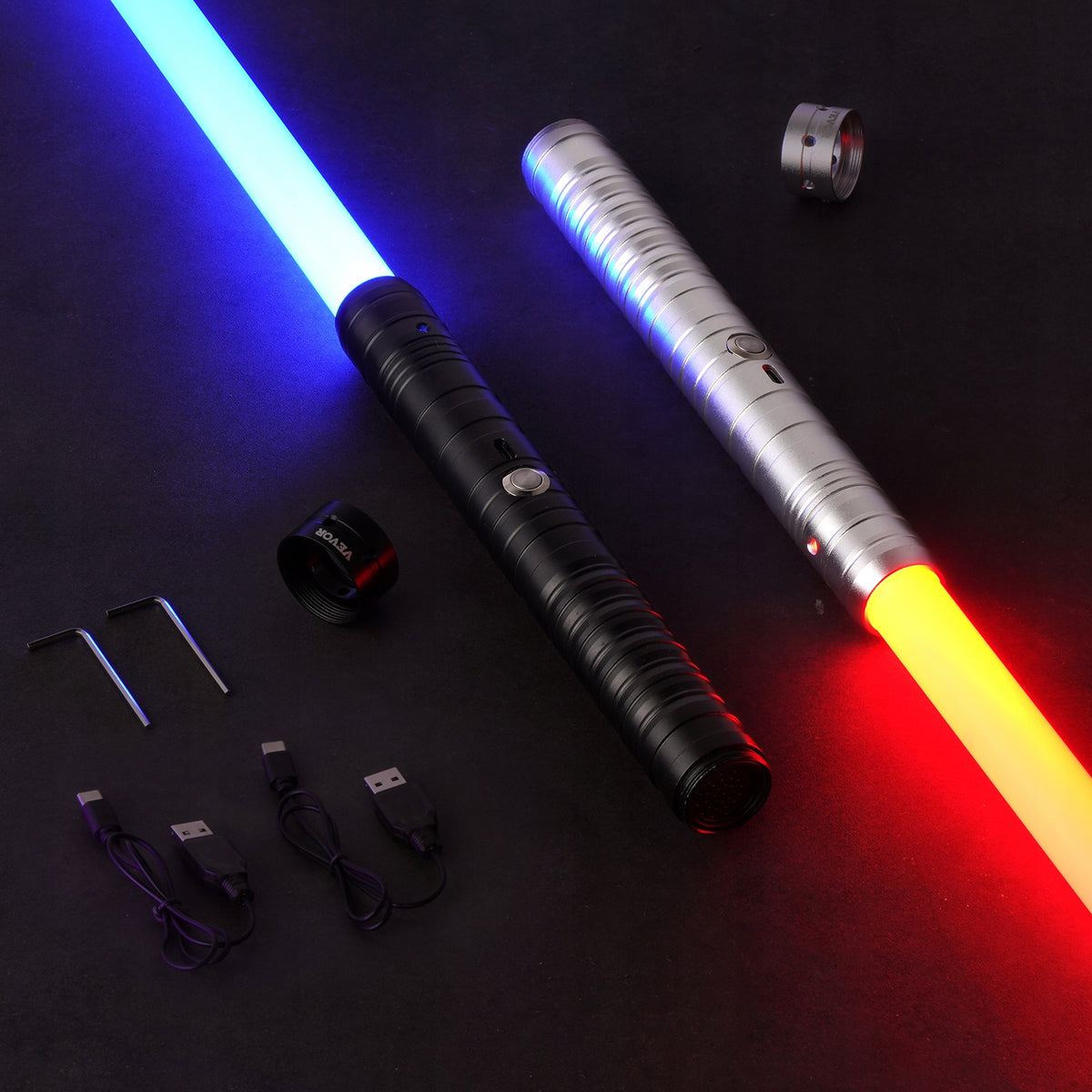 VEVOR LIGHTSABER 775 MM 2 PCS 7 RGB COLORS 4 MODES STRONG GIFT