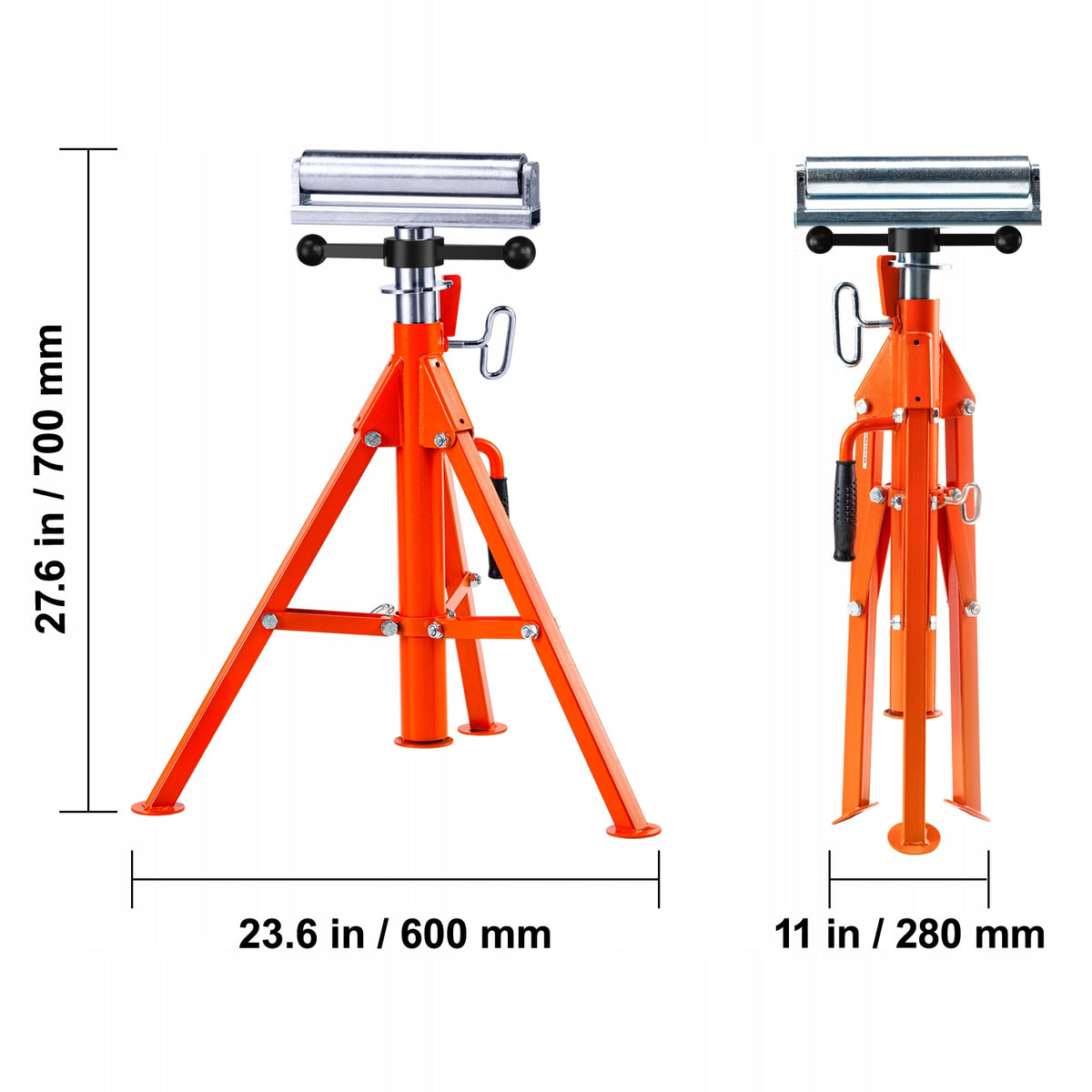 VEVOR ROLLER STAND STRONG 1134 KG ADJUSTABLE HEIGHT 700-1320 MM STEEL NO