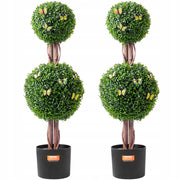 VEVOR ARTIFICIAL BOXWOOD TOPIARY 122CM 2-PIECE PREMIUM SET INDOOR DECORATION
