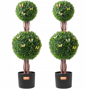 VEVOR ARTIFICIAL BOXWOOD TOPIARY 122CM 2-PIECE PREMIUM SET INDOOR DECORATION
