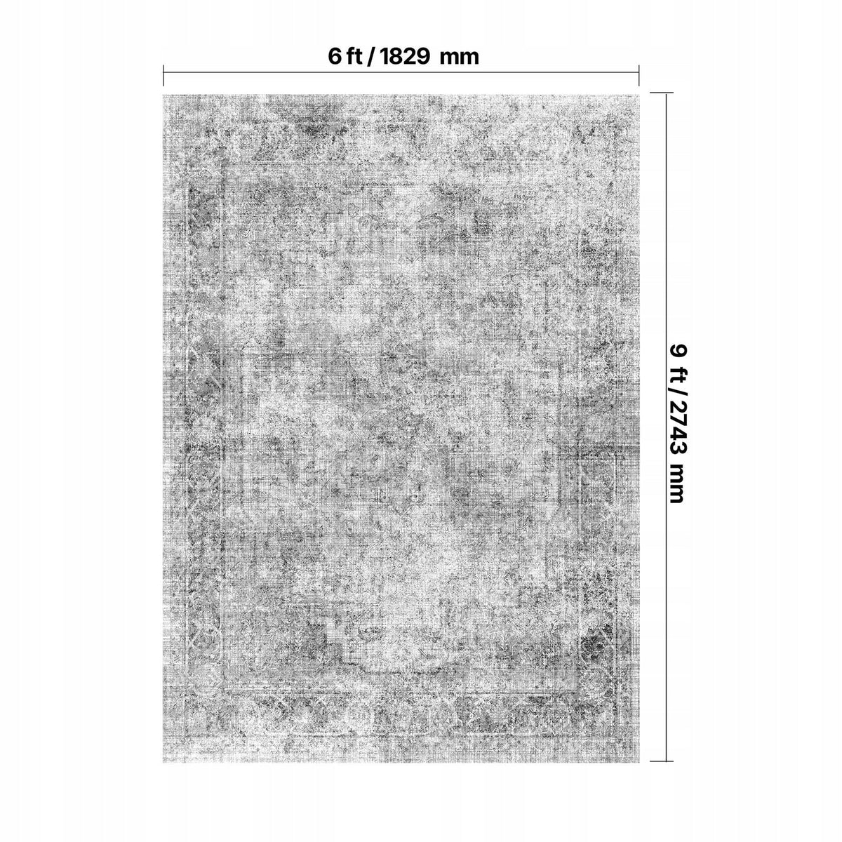 VEVOR 1829X2743 MM LOW-PILE NON-SLIP WASHABLE BOHO RUG