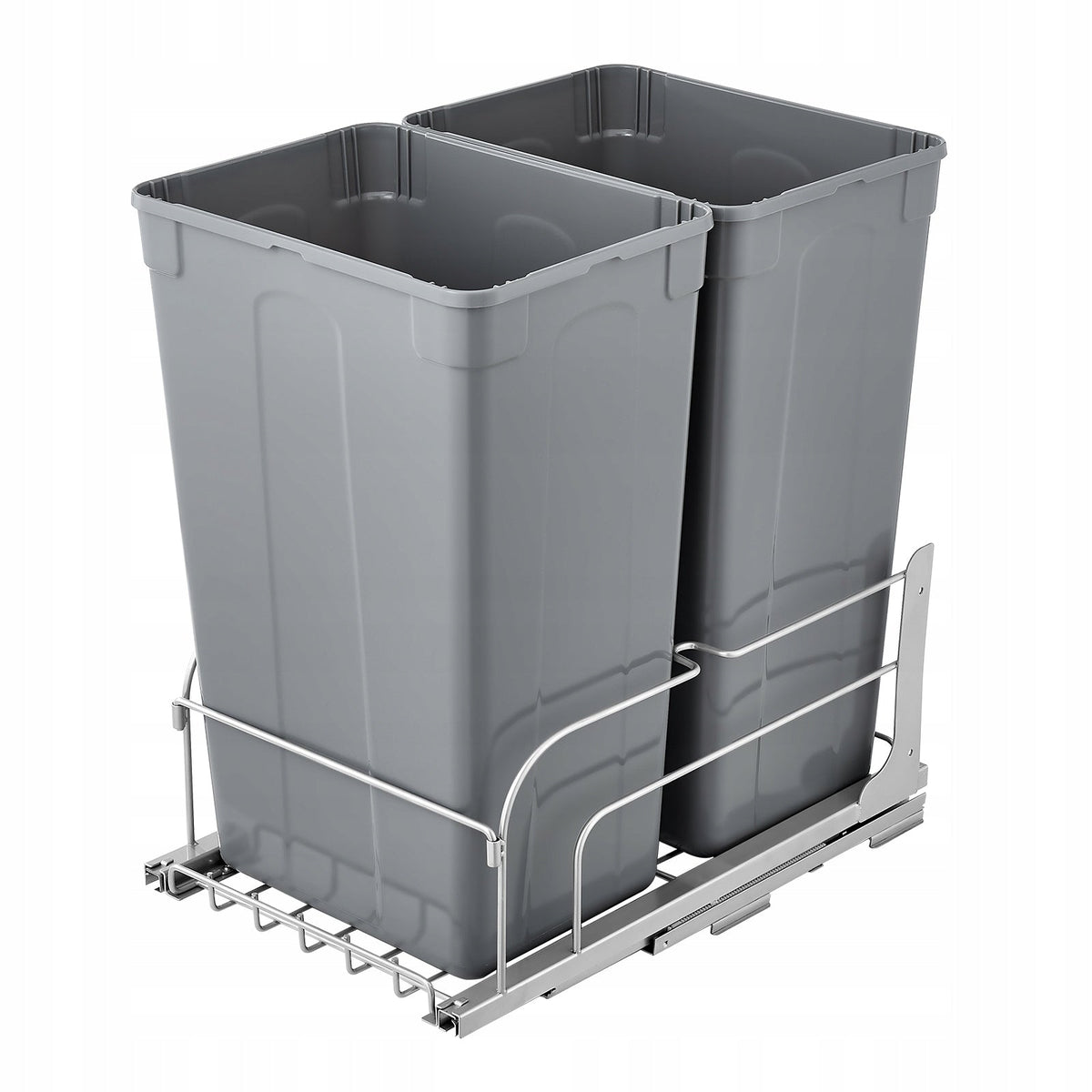 VEVOR PULL-OUT TRASH CAN DOUBLE 50 QT X 2 HEAVY DUTY KITCHEN BIN SOFT