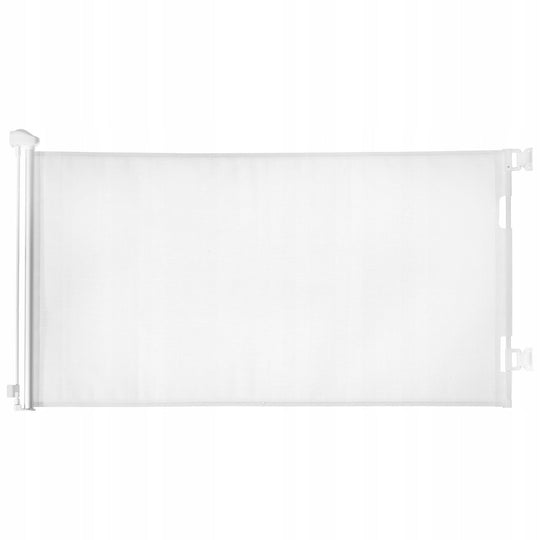 VEVOR FOLDABLE BABY AND PET GATE 143 CM STRONG WHITE MESH