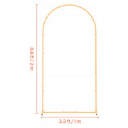 VEVOR 2 x 1 m Gold Metal Wedding Arch Backdrop Stand Stable Arched