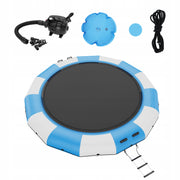 VEVOR INFLATABLE WATER TRAMPOLINE 15FT WATERPROOF DURABLE WITH PUMP AND LADDER