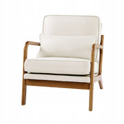VEVOR PREMIUM ACCENT CHAIR WOODEN FRAME LINEN 150KG COMFORT