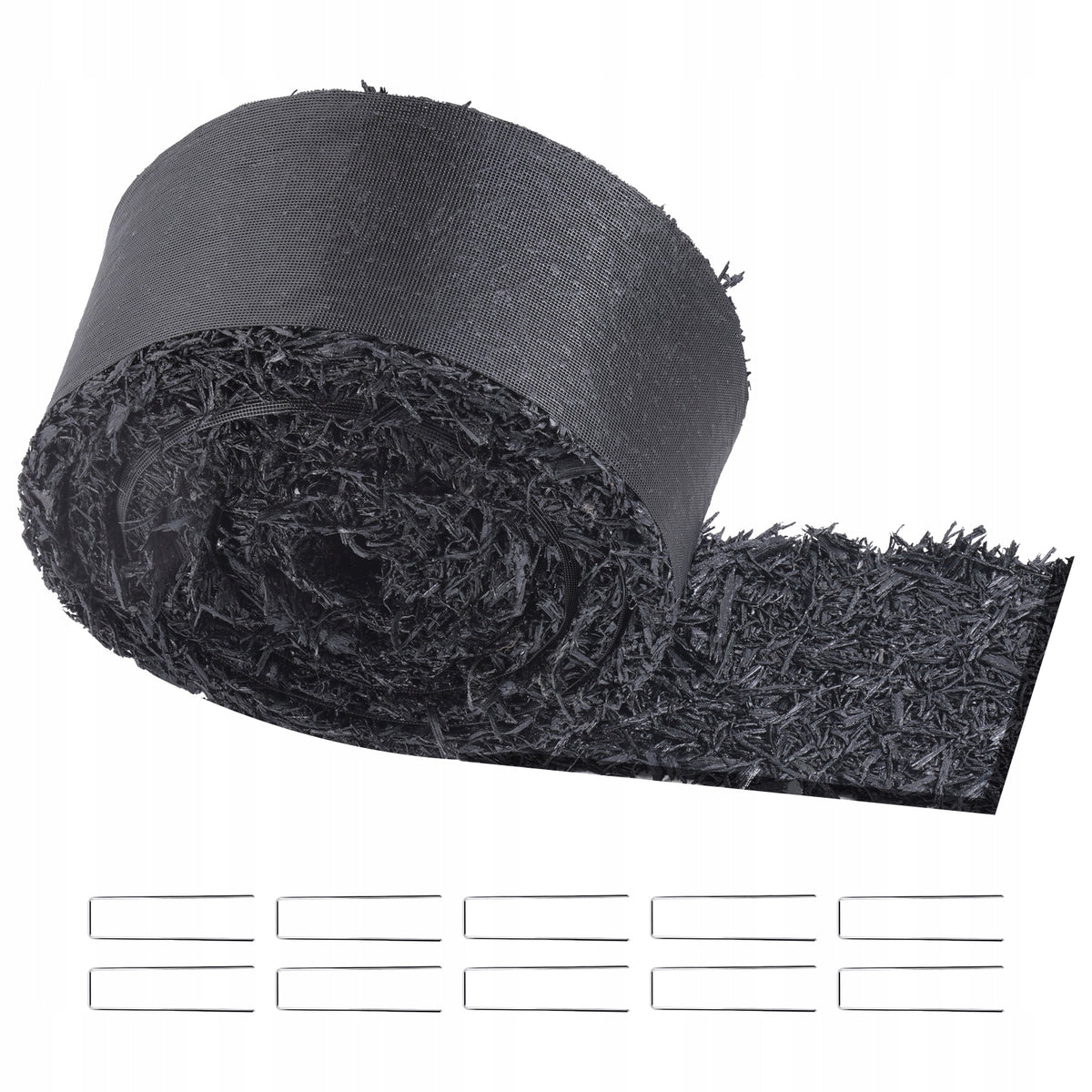 VEVOR RUBBER MULCH MAT 18MM 3X0.11M DURABLE FOR GARDEN AND WEED CONTROL