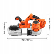 VEVOR CORDLESS BAND SAW 20V POWERFUL BRUSHLESS MOTOR 65MM