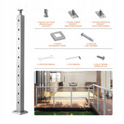 VEVOR Professional 36 Inch Stainless Steel Cable Railing Posts 10