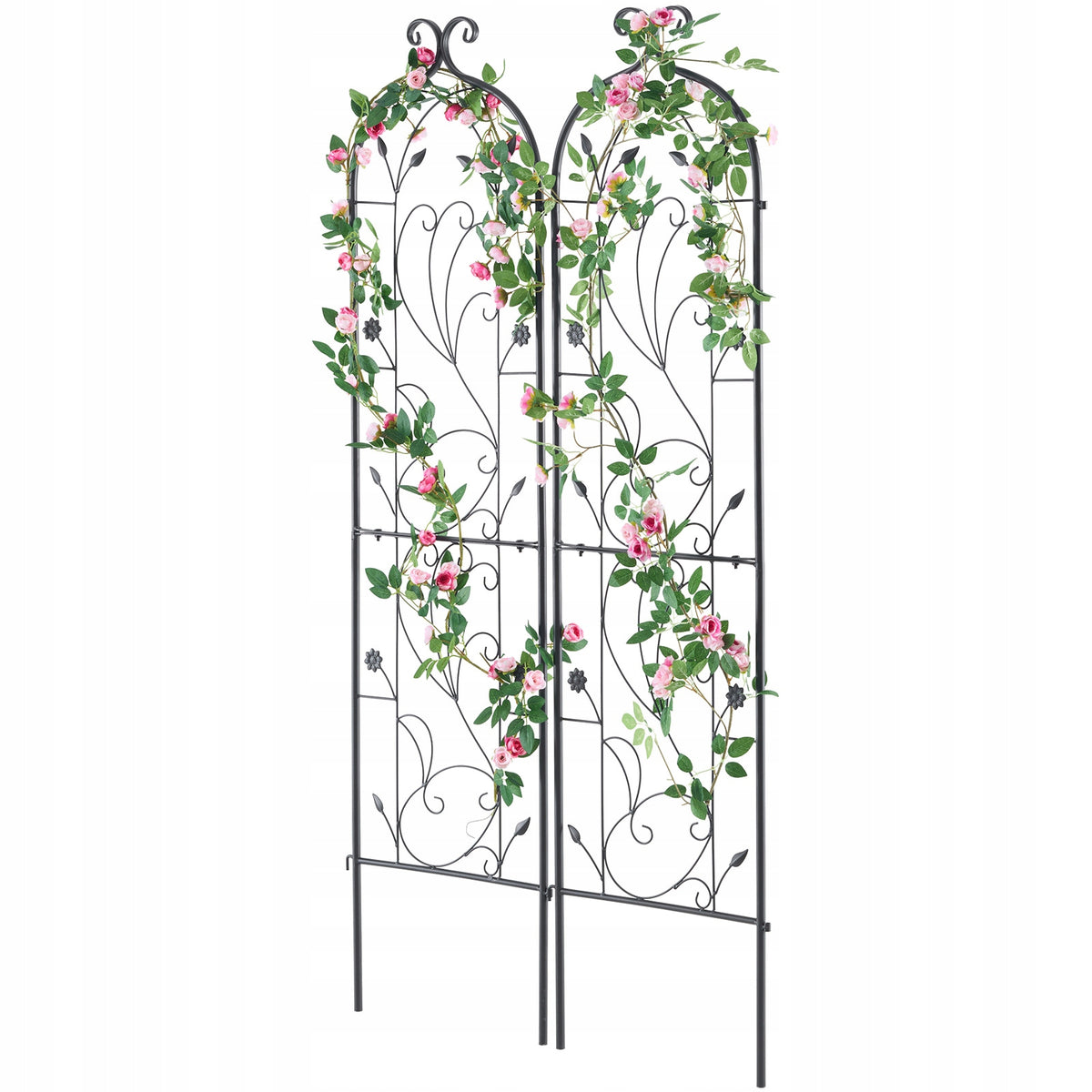 VEVOR SET OF 2 RUSTPROOF METAL TRELLISES 38X152 CM FOR PLANTS
