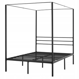 VEVOR METAL FOUR-POSTER BED FRAME, FULL SIZE, BLACK, STURDY