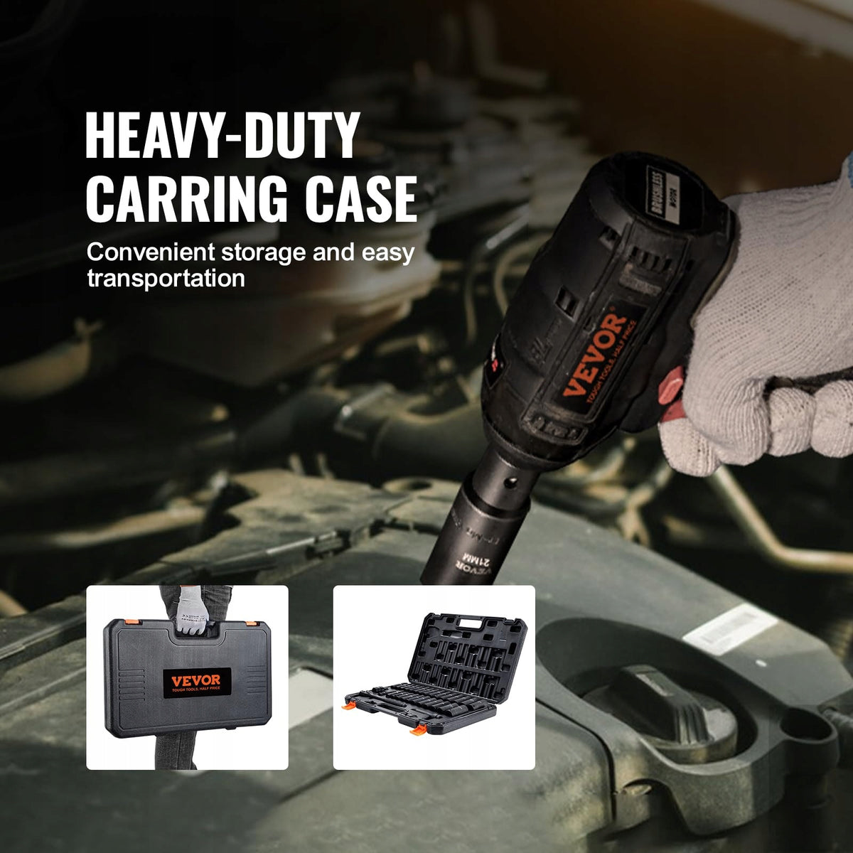 VEVOR 1/2 INCH CR-V SOCKET SET 33-PIECE STRONG CASE
