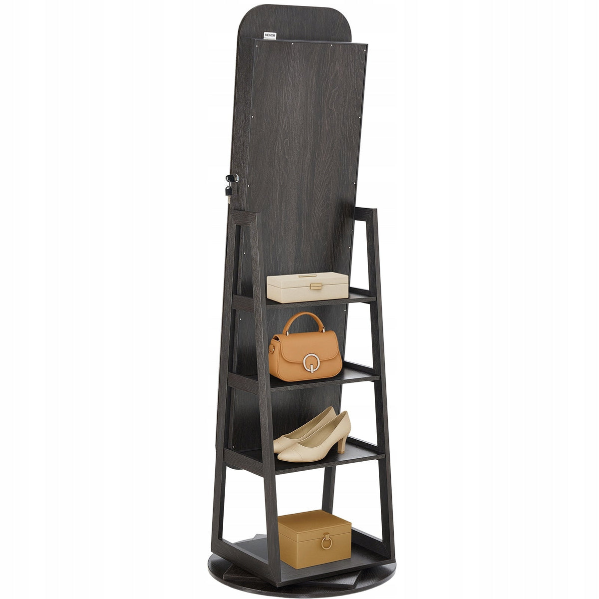 VEVOR 360 ROTATING JEWELRY CABINET WITH MIRROR 160CM PREMIUM ORGANIZER