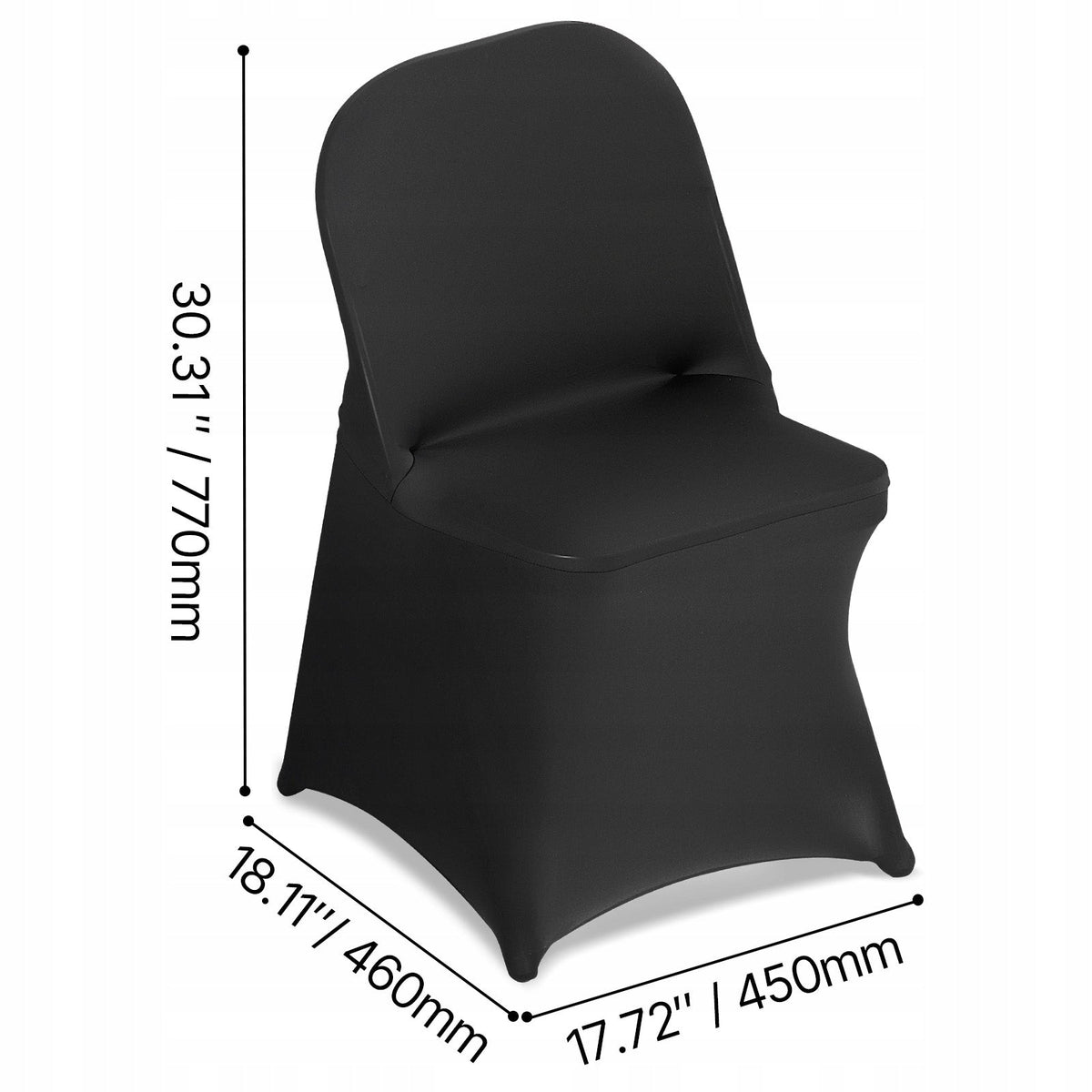VEVOR CHAIR COVERS 150 PCS ELASTIC BLACK POLYESTER SPANDEX