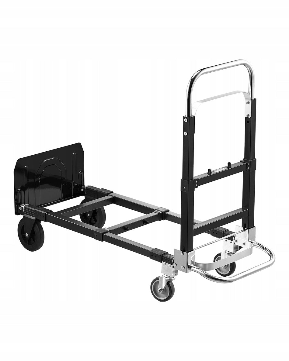 VEVOR 2-IN-1 FOLDING HAND TRUCK TROLLEY 227 KG LOAD CAPACITY STRONG AND ROBUST