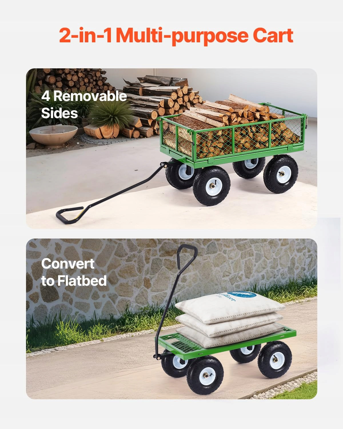 VEVOR PROFESSIONAL 300 KG HAND TRUCK HEAVY-DUTY GARDEN TROLLEY