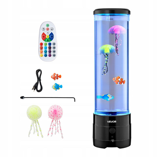 VEVOR BUBBLE LAMP 382MM 16 COLORS REMOTE CONTROL BLUETOOTH SPEAKER POWERFUL