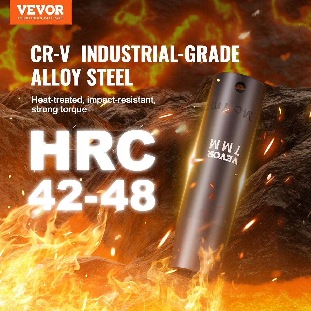 VEVOR 1/2 INCH CR-V SOCKET SET 33-PIECE STRONG CASE