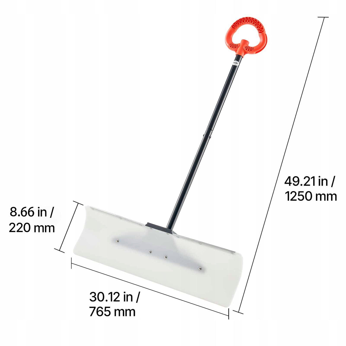 VEVOR 76 CM SNOW SHOVEL ERGONOMIC HANDLE PREMIUM METAL BLADE