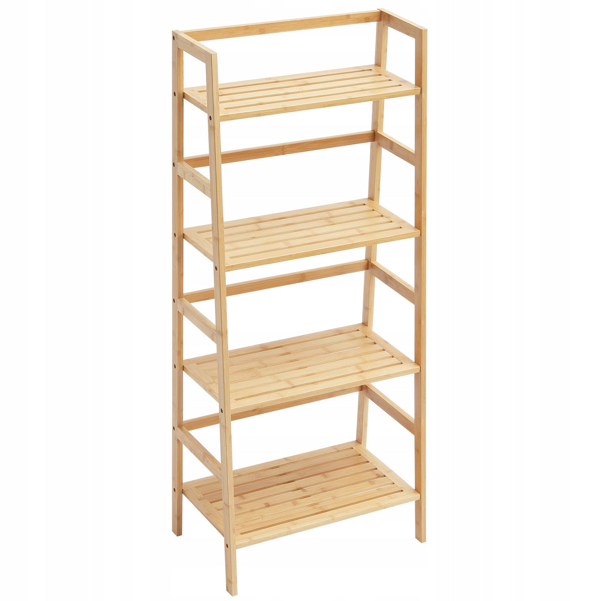 VEVOR STURDY BAMBOO LADDER SHELF 4-TIER OPEN BOOKCASE