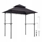 VEVOR BBQ GAZEBO 2430X1500X2500 MM TWO-TIER ROOF STRONG STEEL
