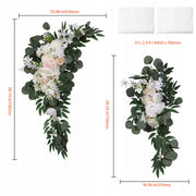 VEVOR Wedding Arch Flowers Kit White Silk Flower Drapes 4 PCS