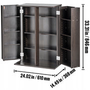 SOLID DVD CD VEVOR CABINET WITH ADJUSTABLE SHELVES AND DOORS