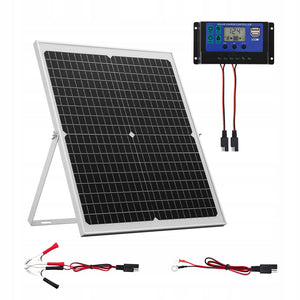 VEVOR 30W 12V MONOCRYSTALLINE SOLAR PANEL KIT WITH CHARGER
