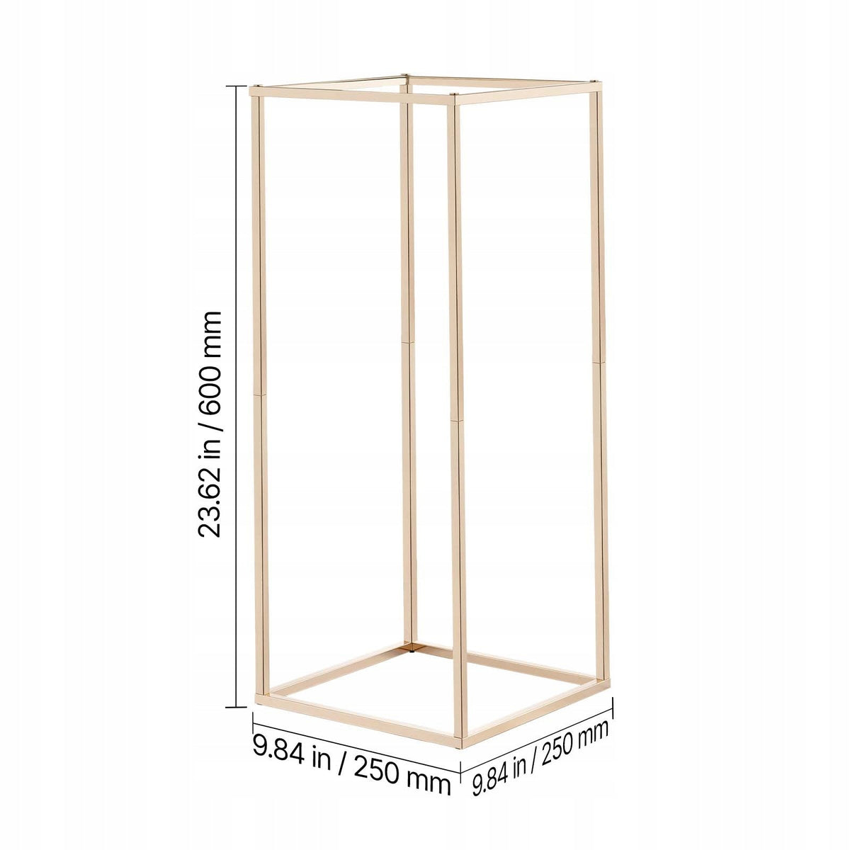 VEVOR 10 PCS WEDDING FLOWER STAND 250X250X600 MM GOLD SOLID