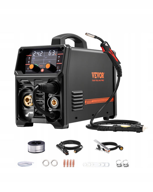 VEVOR PRO 5-in-1 250A Synergic MIG Welder MIG PLUSE MMA LIFT TIG LCD