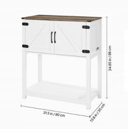 VEVOR FARMHOUSE COFFEE CABINET 80X35X88 CM 3-TIER STURDY SOLID