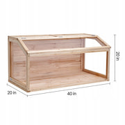 VEVOR WOODEN HAMSTER CAGE 270 DEGREE VIEW 40IN STURDY & EASY