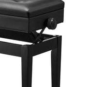 VEVOR ADJUSTABLE PIANO BENCH WITH STORAGE AND CUSHION 56X34X49 CM