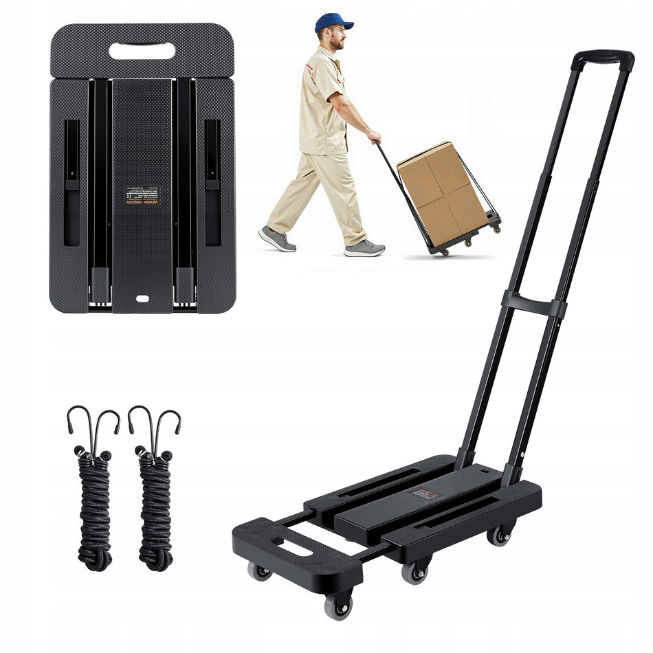 VEVOR FOLDING HAND TRUCK 227 KG 6 WHEELS BEST FOR MOVES