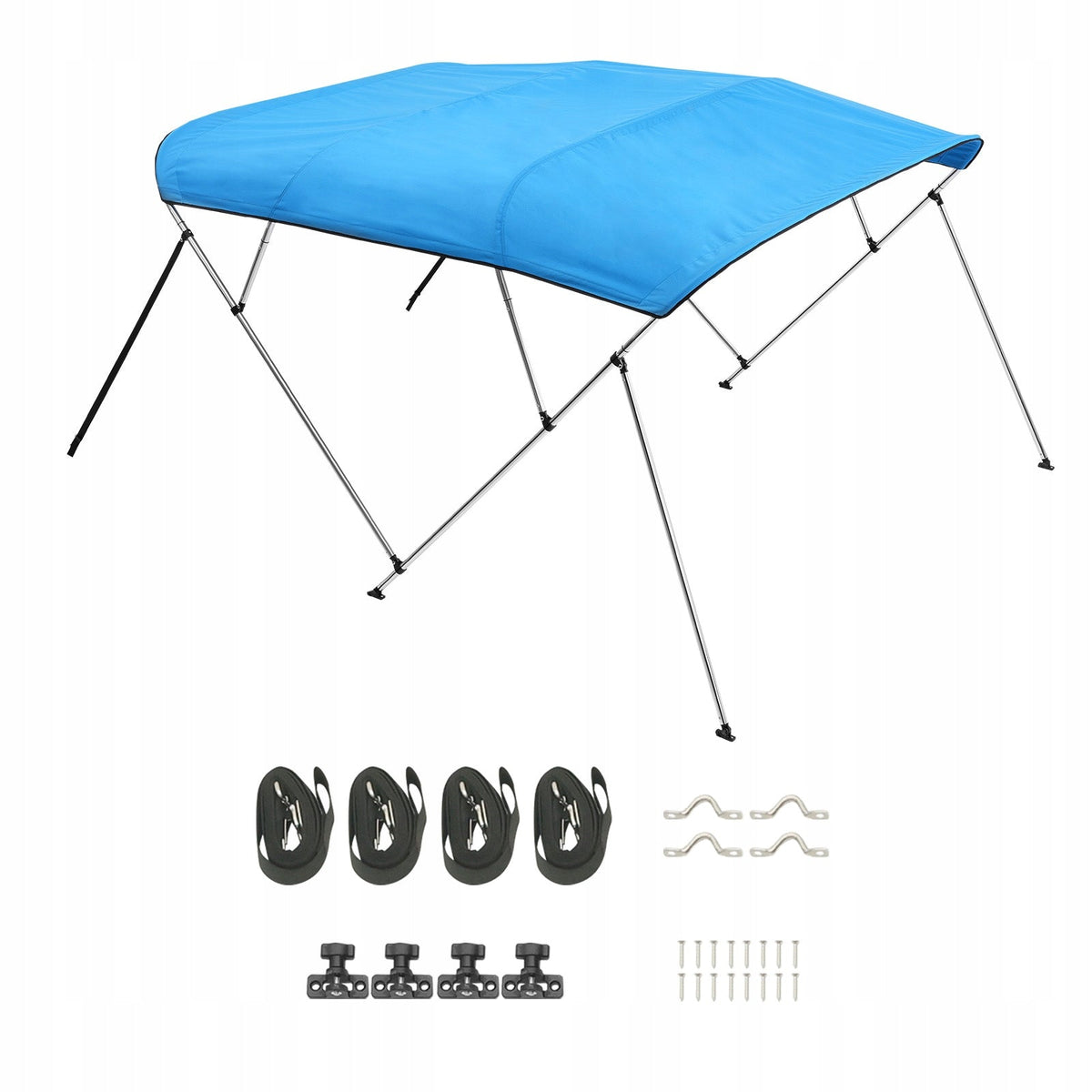 VEVOR BIMINI TOP BOAT COVER 4 ARCHES 600D ALUMINUM WATERPROOF
