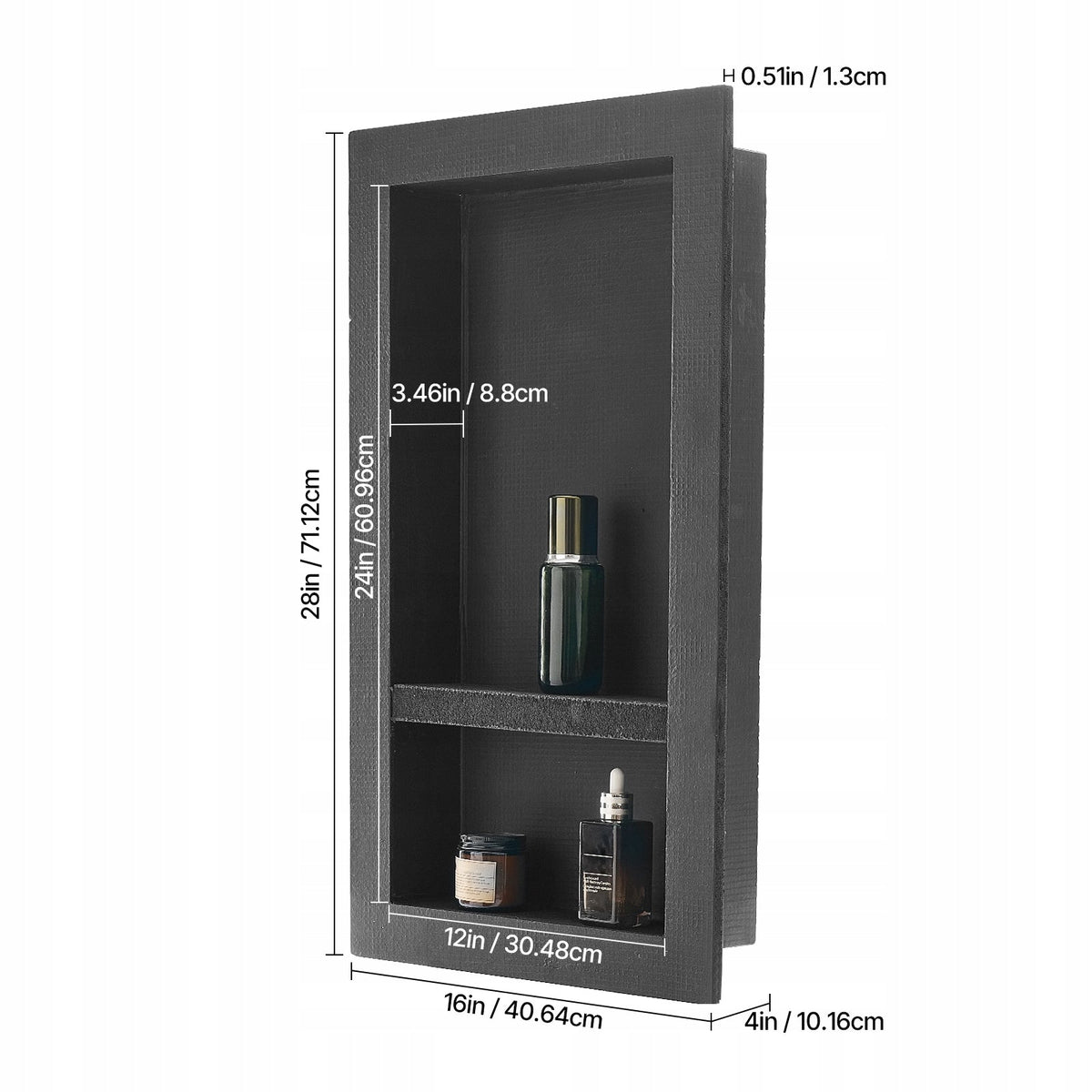 VEVOR Professional Shower Niche 40.64X71.12X10.16 CM Waterproof