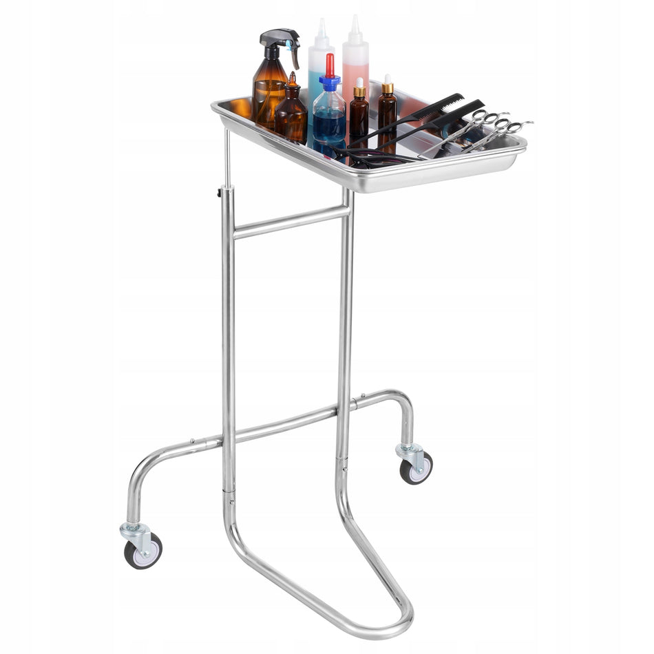 PROFESSIONAL VEVOR STAINLESS STEEL LABORATORY TROLLEY ADJUSTABLE 8KG