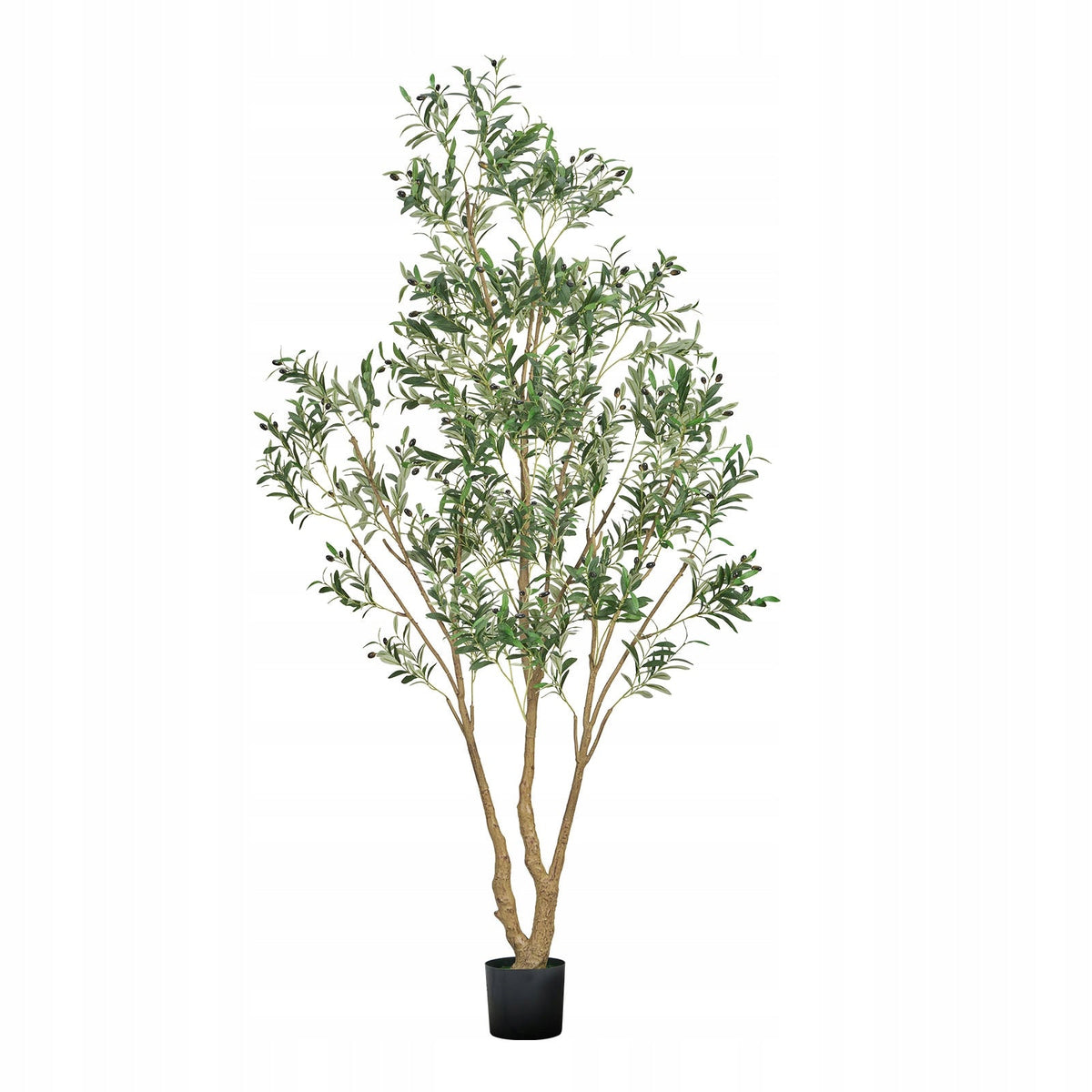 VEVOR ARTIFICIAL OLIVE TREE 240CM WITH BLACK POT REALISTIC LEAVES