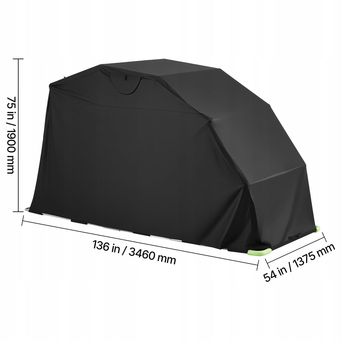 PREMIUM MOTORCYCLE TENT VEVOR 3460X1375X1900 MM SOLID COVER GARAGE