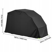 PREMIUM MOTORCYCLE TENT VEVOR 3460X1375X1900 MM SOLID COVER GARAGE